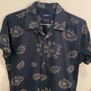 Scotch&soda black shirt sleeved button down, print